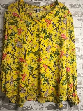 Counterparts Yellow Floral Print blouse
